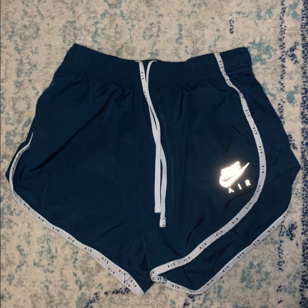 Navy blue NIKE AIR shorts; 2.5 Inseam